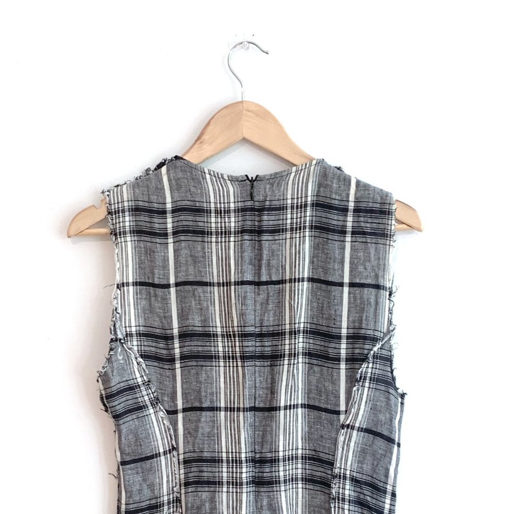 Zara Linen Checkered Maxi Dress - Picture 4 of 4